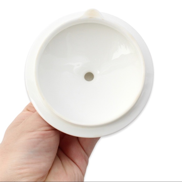 Henri Bendel Striped Teapot Brown White & Gold Bone China Centennial Stripe - Picture 4 of 9